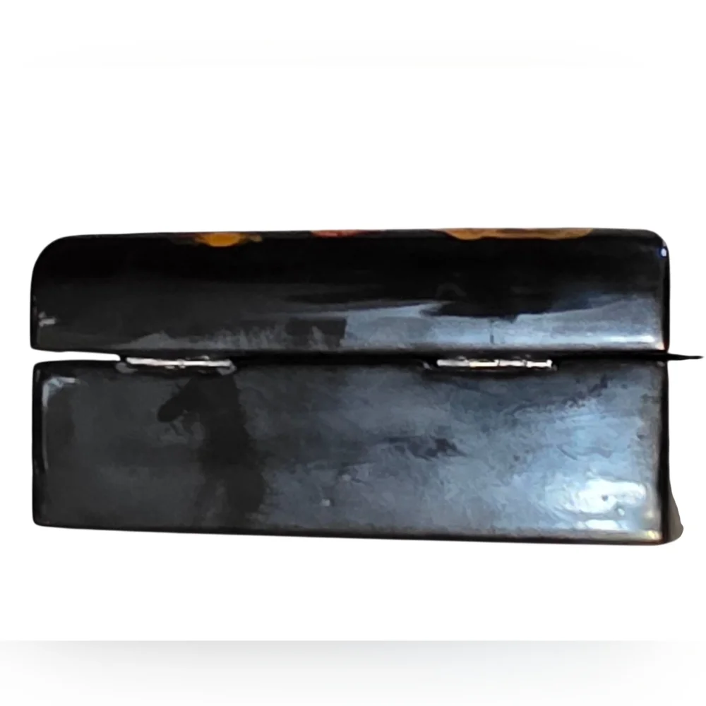 Vintage Painted Mini Box With Mirrored Interior 4.5